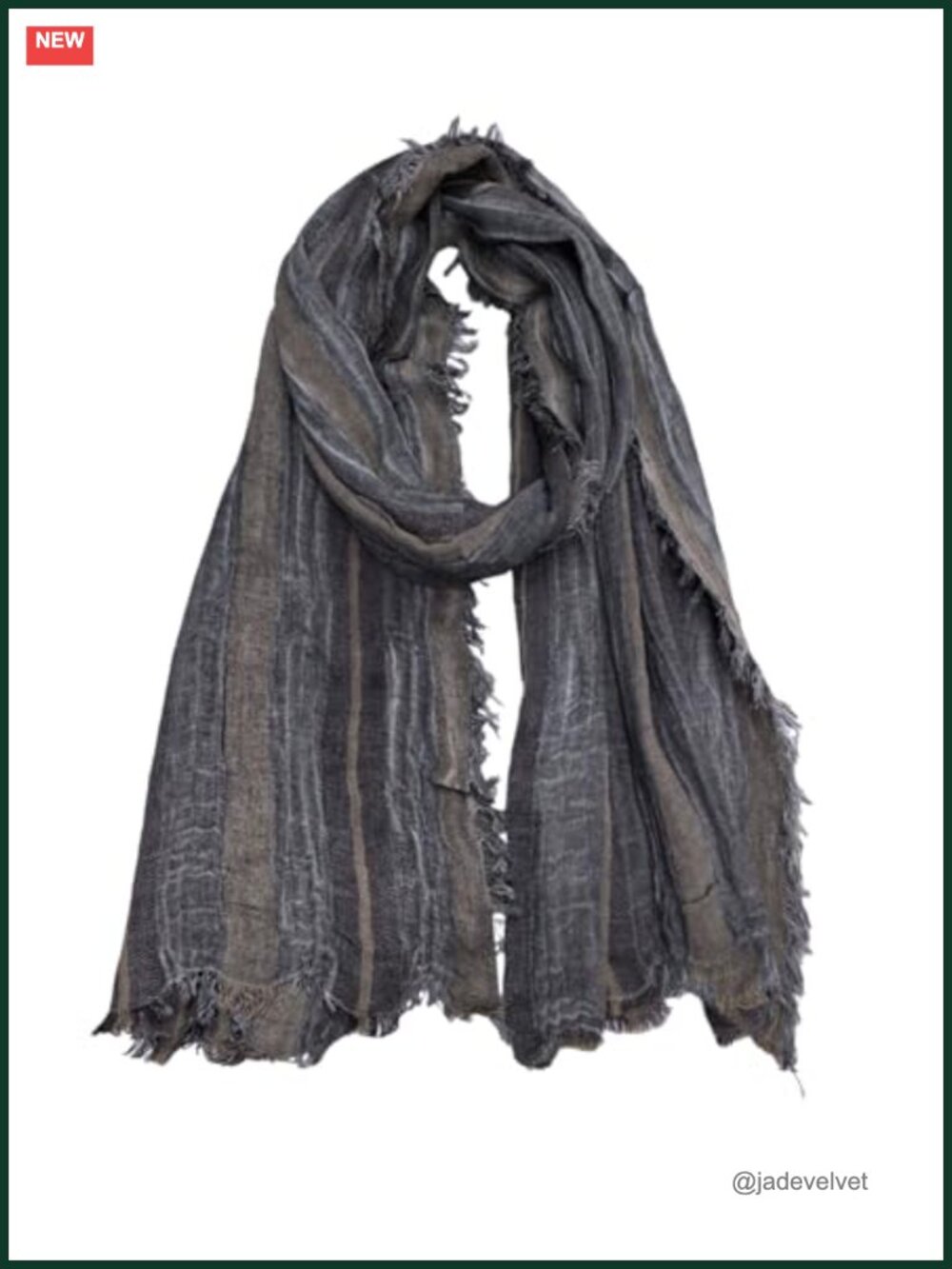 Cotton Linen Rectangular Scarf Tie Dye Tassels